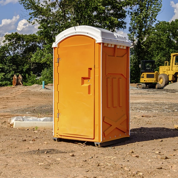 how often are the porta potties cleaned and serviced during a rental period in Geneva Indiana